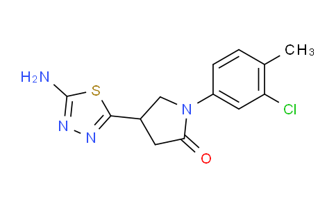 CAS No. 1142202-42-3, 4-(5-Amino-1,3,4-thiadiazol-2-yl)-1-(3-chloro-4-methylphenyl)pyrrolidin-2-one
