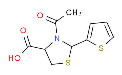 CAS No. 1213993-07-7, 3-Acetyl-2-(thiophen-2-yl)thiazolidine-4-carboxylic acid