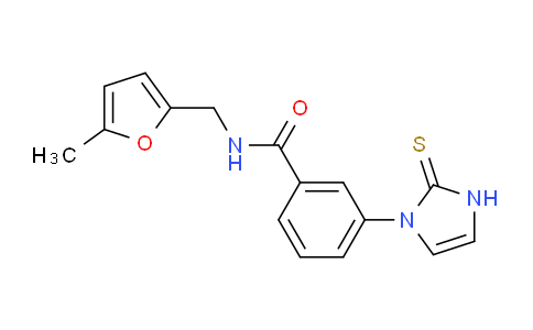 CAS No. 1146289-98-6, N-((5-Methylfuran-2-yl)methyl)-3-(2-thioxo-2,3-dihydro-1H-imidazol-1-yl)benzamide