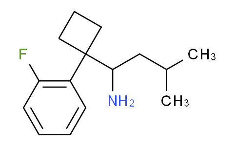 CAS No. 1354281-84-7, 1-[1-(2-Fluorophenyl)cyclobutyl]-3-methyl-1-butylamine
