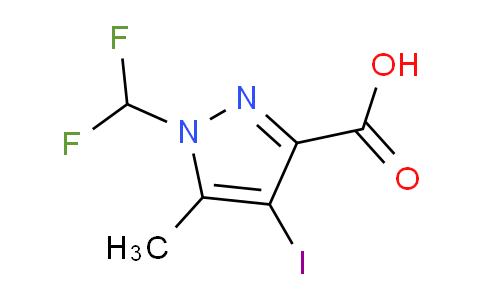 CAS No. 1354704-36-1, 1-(Difluoromethyl)-4-iodo-5-methyl-1H-pyrazole-3-carboxylic acid