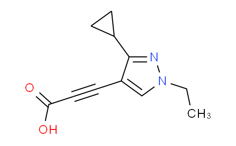 CAS No. 1354706-92-5, 3-(3-Cyclopropyl-1-ethyl-1H-pyrazol-4-yl)propiolic acid