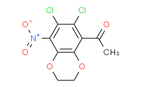 CAS No. 166816-12-2, 1-(6,7-Dichloro-8-nitro-2,3-dihydrobenzo[b][1,4]dioxin-5-yl)ethanone