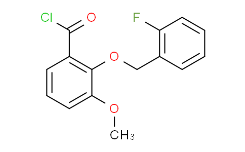 CAS No. 1160249-86-4, 2-((2-Fluorobenzyl)oxy)-3-methoxybenzoyl chloride