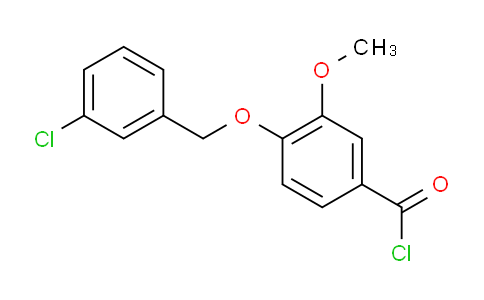 CAS No. 1160250-11-2, 4-((3-Chlorobenzyl)oxy)-3-methoxybenzoyl chloride