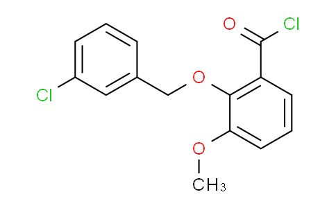 CAS No. 1160250-15-6, 2-((3-Chlorobenzyl)oxy)-3-methoxybenzoyl chloride