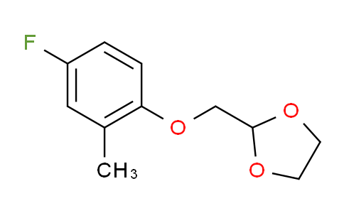 CAS No. 1443331-22-3, 2-((4-Fluoro-2-methylphenoxy)methyl)-1,3-dioxolane