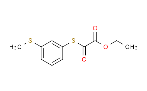 CAS No. 1443335-08-7, Ethyl 2-((3-(methylthio)phenyl)thio)-2-oxoacetate