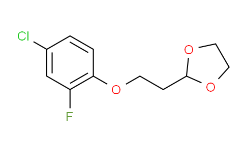 CAS No. 1443338-63-3, 2-(2-(4-Chloro-2-fluorophenoxy)ethyl)-1,3-dioxolane