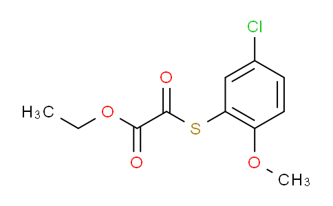 CAS No. 1443342-38-8, Ethyl 2-((5-chloro-2-methoxyphenyl)thio)-2-oxoacetate