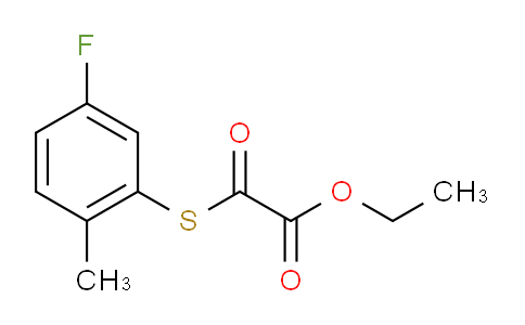 CAS No. 1443343-13-2, Ethyl 2-((5-fluoro-2-methylphenyl)thio)-2-oxoacetate