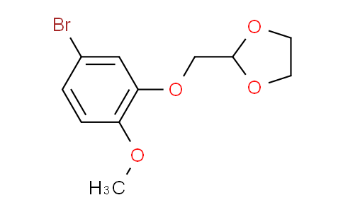 CAS No. 1443345-41-2, 2-((5-Bromo-2-methoxyphenoxy)methyl)-1,3-dioxolane