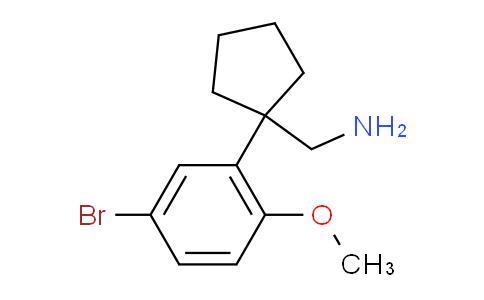 CAS No. 1509056-30-7, 1-(5-Bromo-2-methoxyphenyl)cyclopentanemethanamine