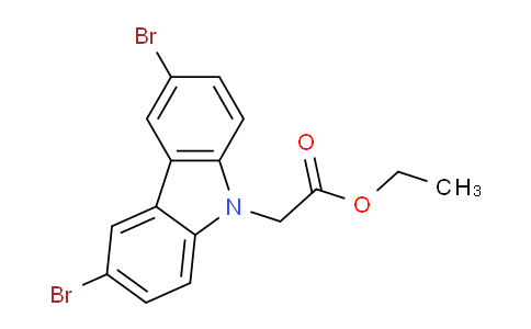 CAS No. 124985-06-4, Ethyl 2-(3,6-dibromo-9H-carbazol-9-yl)acetate