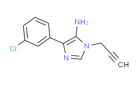 CAS No. 1250923-05-7, 4-(3-Chlorophenyl)-1-(prop-2-yn-1-yl)-1H-imidazol-5-amine