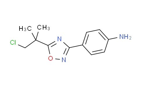 CAS No. 1373233-51-2, 4-[5-(1-Chloro-2-methylpropan-2-yl)-1,2,4-oxadiazol-3-yl]aniline