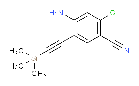 CAS No. 1425933-51-2, 4-Amino-2-chloro-5-[(trimethylsilyl)ethynyl]benzonitrile
