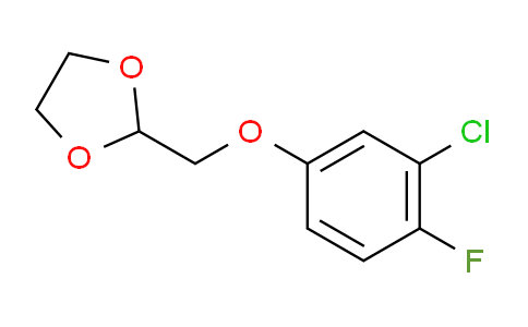 CAS No. 1443306-88-4, 2-((3-Chloro-4-fluorophenoxy)methyl)-1,3-dioxolane