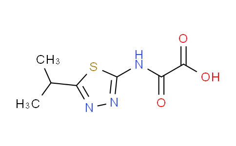 CAS No. 1158206-46-2, 2-((5-Isopropyl-1,3,4-thiadiazol-2-yl)amino)-2-oxoacetic acid
