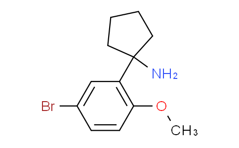 CAS No. 1368837-93-7, 1-(5-Bromo-2-methoxyphenyl)cyclopentanamine
