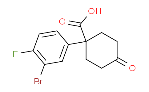 CAS No. 1385694-45-0, 1-(3-Bromo-4-fluorophenyl)-4-oxocyclohexanecarboxylic Acid