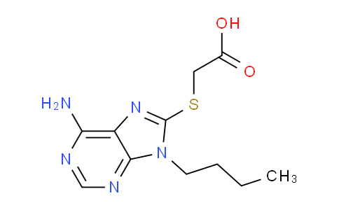 CAS No. 1387574-01-7, 2-((6-Amino-9-butyl-9H-purin-8-yl)thio)acetic acid