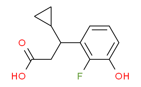 CAS No. 1823386-91-9, 3-Cyclopropyl-3-(2-fluoro-3-hydroxyphenyl)propanoic Acid