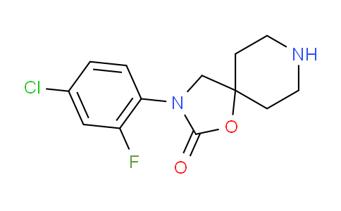CAS No. 1335220-63-7, 3-(4-Chloro-2-fluorophenyl)-1-oxa-3,8-diazaspiro[4.5]decan-2-one