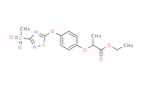 CAS No. 1000573-04-5, Ethyl 2-(4-((3-(methylsulfonyl)-1,2,4-thiadiazol-5-yl)oxy)phenoxy)propanoate