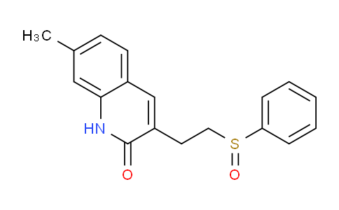 CAS No. 1707372-65-3, 7-Methyl-3-(2-(phenylsulfinyl)ethyl)quinolin-2(1H)-one