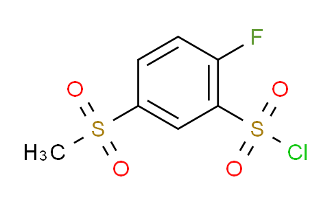 CAS No. 1744-09-8, 2-Fluoro-5-methanesulfonyl-benzenesulfonyl chloride
