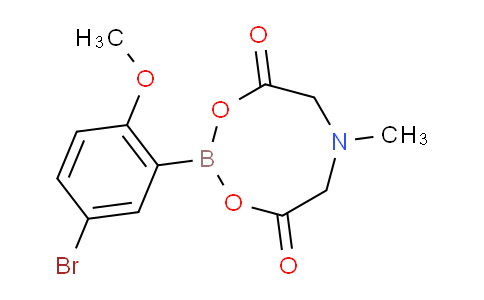CAS No. 1287221-38-8, 2-(5-Bromo-2-methoxyphenyl)-6-methyl-1,3,6,2-dioxazaborocane-4,8-dione