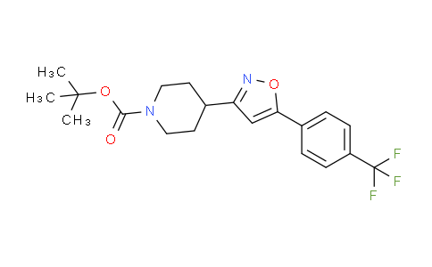 CAS No. 1033194-50-1, N-BOC 4-(5-(4-(TRIFLUOROMETHYL)PHENYL) ISOXAZOL-3-YL)PIPERIDINE