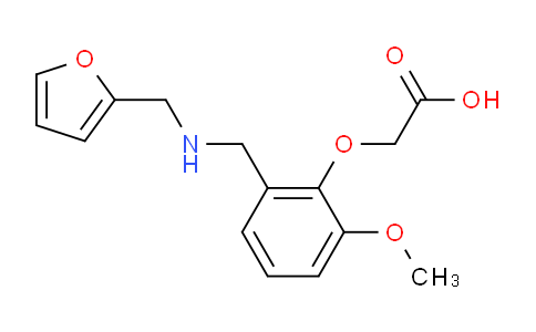 CAS No. 1279203-68-7, 2-(2-(((Furan-2-ylmethyl)amino)methyl)-6-methoxyphenoxy)acetic acid