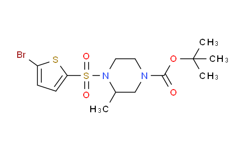 CAS No. 1261234-56-3, tert-Butyl 4-((5-bromothiophen-2-yl)sulfonyl)-3-methylpiperazine-1-carboxylate