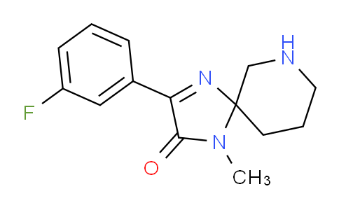 CAS No. 1708428-10-7, 3-(3-Fluorophenyl)-1-methyl-1,4,7-triazaspiro[4.5]dec-3-en-2-one