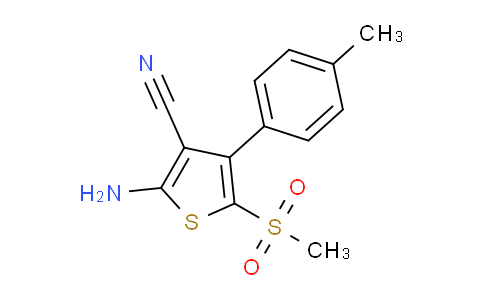 CAS No. 1710833-63-8, 2-Amino-5-(methylsulfonyl)-4-(p-tolyl)thiophene-3-carbonitrile