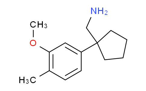 CAS No. 1152568-69-8, 1-(3-Methoxy-4-methylphenyl)cyclopentanemethanamine