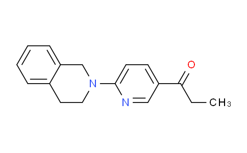 CAS No. 1355179-76-8, 1-(6-(3,4-Dihydroisoquinolin-2(1H)-yl)pyridin-3-yl)propan-1-one