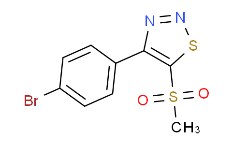 CAS No. 1708199-37-4, 4-(4-Bromophenyl)-5-(methylsulfonyl)-1,2,3-thiadiazole