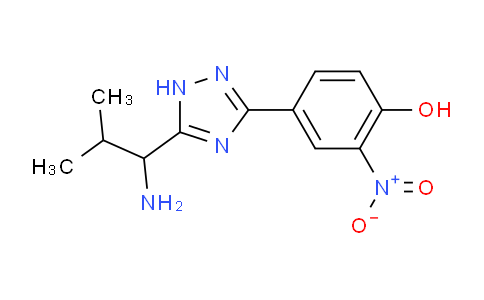 CAS No. 1708274-64-9, 4-(5-(1-Amino-2-methylpropyl)-1H-1,2,4-triazol-3-yl)-2-nitrophenol