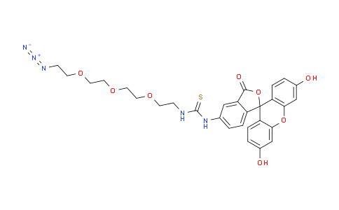 CAS No. 1402745-37-2, 1-(2-(2-(2-(2-Azidoethoxy)ethoxy)ethoxy)ethyl)-3-(3',6'-dihydroxy-3-oxo-3H-spiro[isobenzofuran-1,9'-xanthen]-5-yl)thiourea