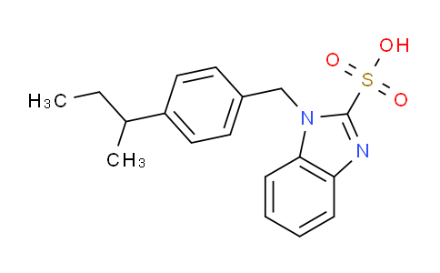 CAS No. 1147200-25-6, 1-(4-(sec-Butyl)benzyl)-1H-benzo[d]imidazole-2-sulfonic acid