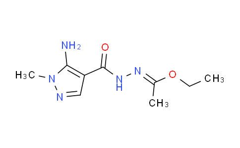 CAS No. 114936-20-8, Ethyl N'-(5-amino-1-methyl-1H-pyrazole-4-carbonyl)acetohydrazonate