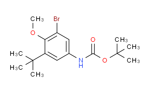CAS No. 1132940-57-8, tert-Butyl (3-bromo-5-(tert-butyl)-4-methoxyphenyl)carbamate