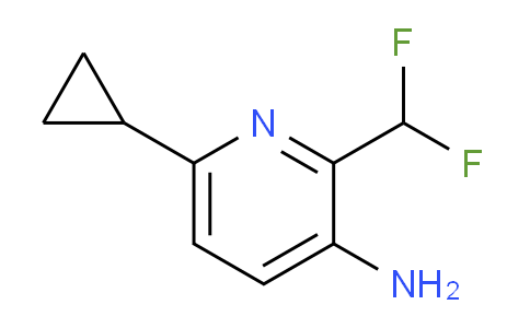 CAS No. 1707566-97-9, 6-Cyclopropyl-2-(difluoromethyl)pyridin-3-amine