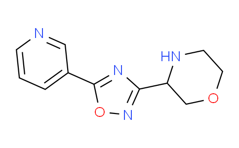 CAS No. 1707571-75-2, 3-(5-(Pyridin-3-yl)-1,2,4-oxadiazol-3-yl)morpholine