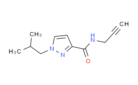 CAS No. 1707579-35-8, 1-Isobutyl-N-(prop-2-yn-1-yl)-1H-pyrazole-3-carboxamide