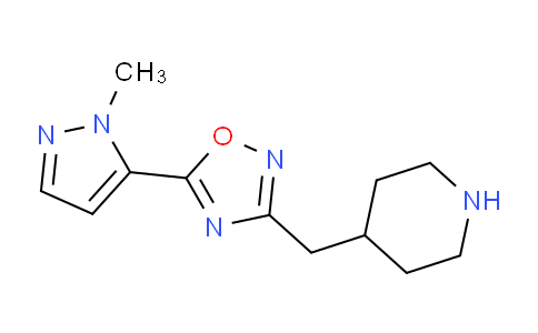 CAS No. 1707586-09-1, 5-(1-Methyl-1H-pyrazol-5-yl)-3-(piperidin-4-ylmethyl)-1,2,4-oxadiazole