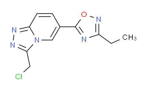 CAS No. 1707594-48-6, 5-(3-(Chloromethyl)-[1,2,4]triazolo[4,3-a]pyridin-6-yl)-3-ethyl-1,2,4-oxadiazole